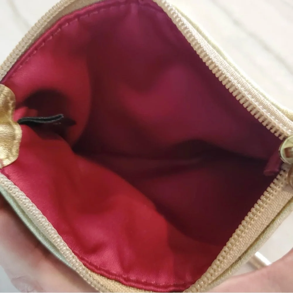 Coach Julia Op Art Gold Metallic Wristlet